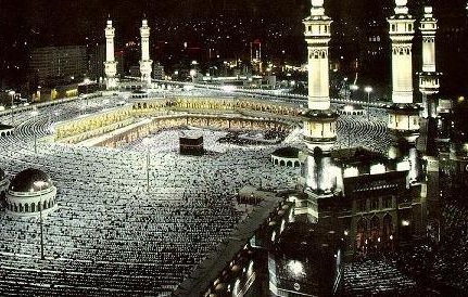 Veduta aerea della Mecca, al centro si vede la Ka'ba