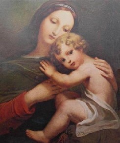 Madonna delle Grazie del pittore svizzero Melchior von Deschwanden (1811-1881) collocata nella Chiesa dei Cappuccini di Porretta Terme