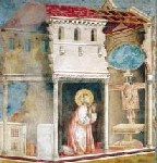 Posizione del Crocifisso di san Damiano nel quadro di Giotto
