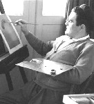 P. Raffaele mentre dipinge al Lido di Venezia P. Raffaele da Mestre
